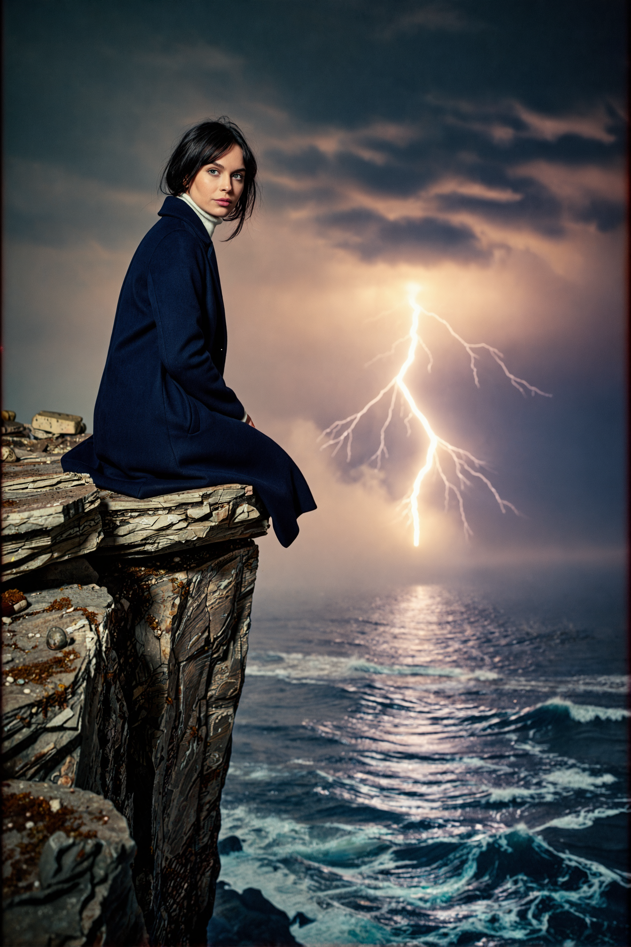 Z Image prompt: A striking Polish woman with sharp facial...