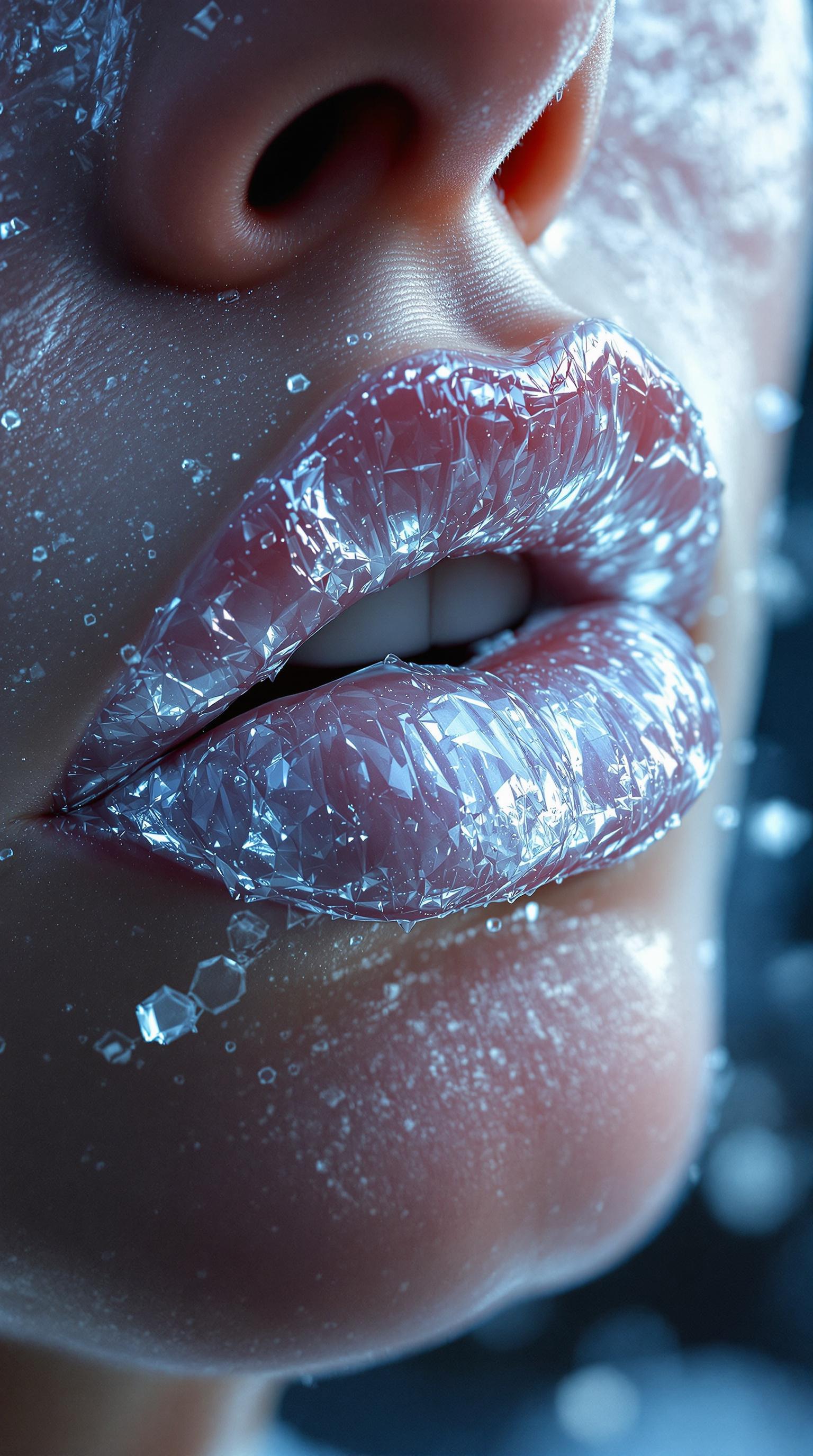 FLUX prompt: Ultra- realistic image: the skin of women's lips a... - FLUX