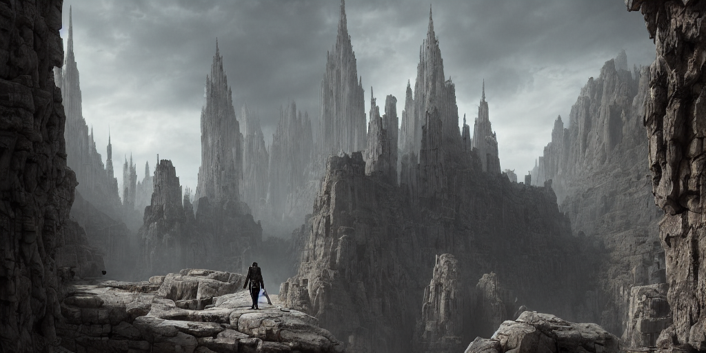 Stable Diffusion prompt: stunning city of stone inside a ...