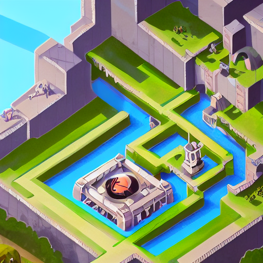 Stable Diffusion prompt: game office location. game illus...