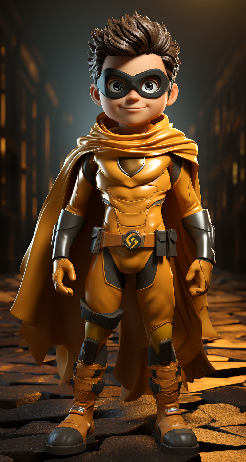 AI generated: Midjourney prompt: cartoon 3D sunny bright Pixar-style image : super ... (Midjourney - Character Design)