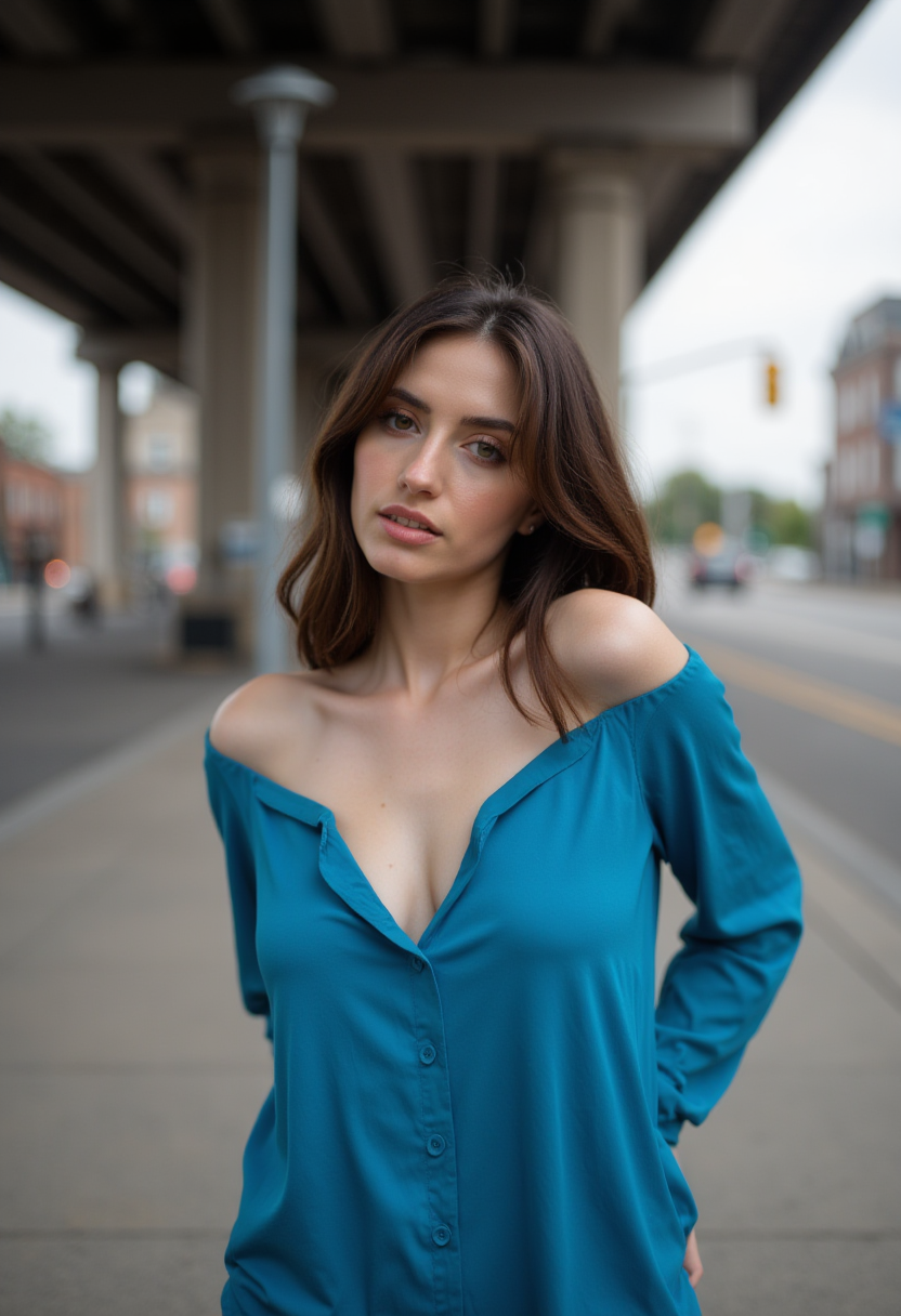FLUX prompt: photograph of a woman with shoulder length brunett... - FLUX