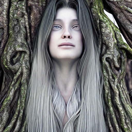 Stable Diffusion prompt: beautiful forest deity woman