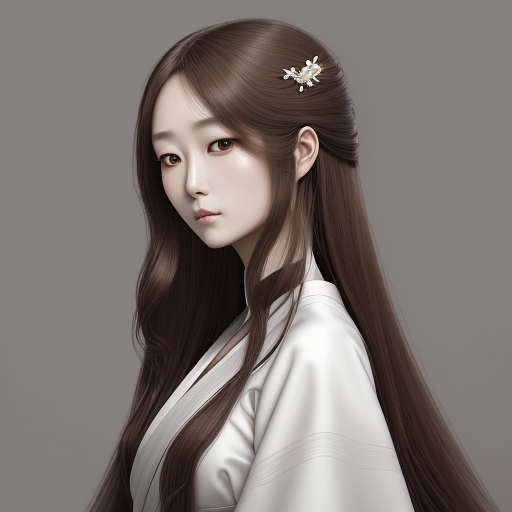 DreamShaper prompt: woman with beautiful long brown hair,...