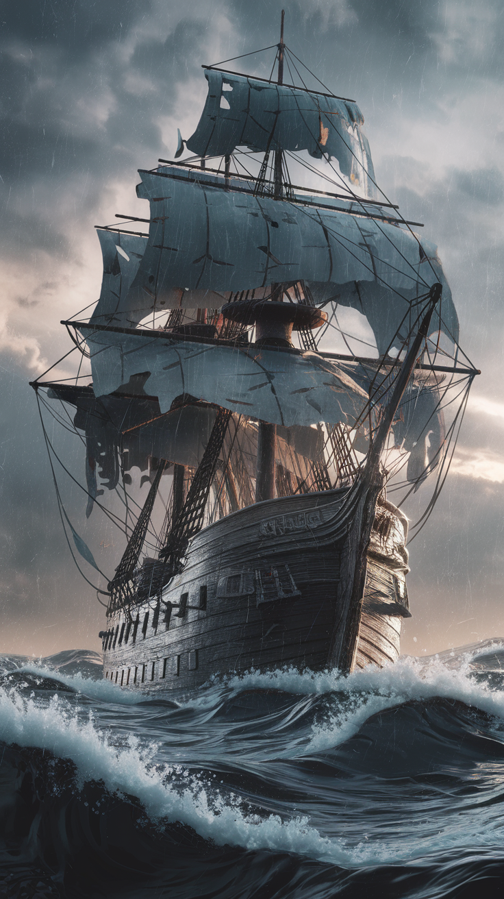 AI generated: Ideogram prompt: Photo of a ultra realistic sailing ship, dramatic ... (Ideogram - Anime)