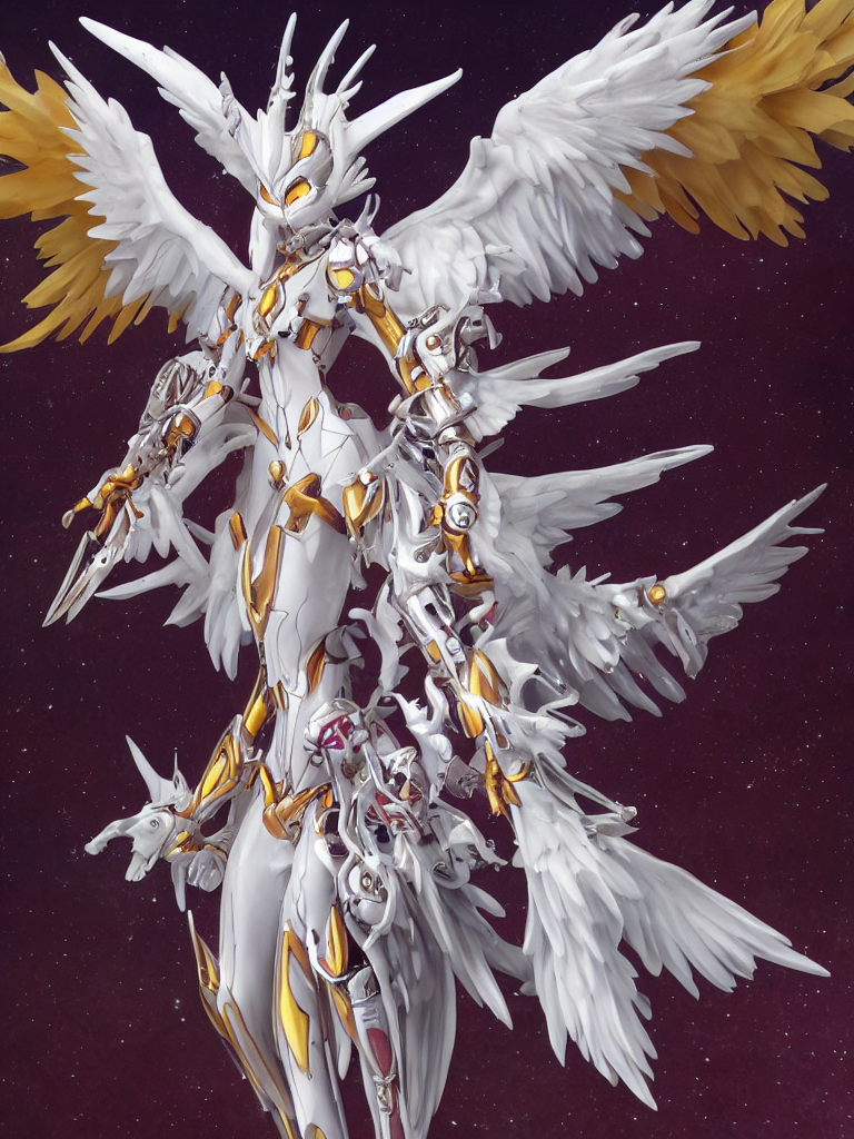 AI generated: Stable Diffusion prompt: angemon | angewomon | digimon | extremely detailed... (Stable Diffusion - Character Design)