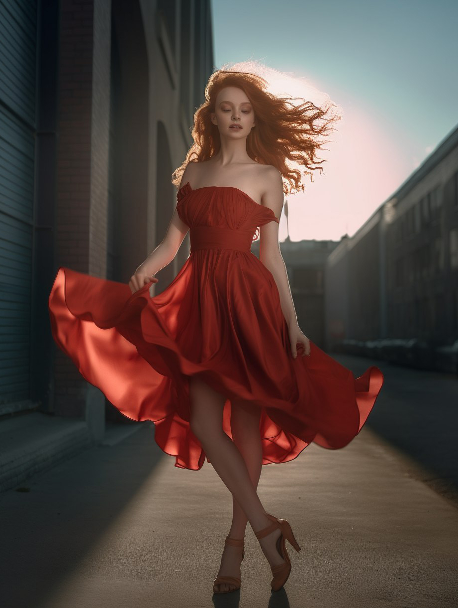 Midjourney prompt: full body photo head-to-toe of a beautiful red hea... - Midjourney