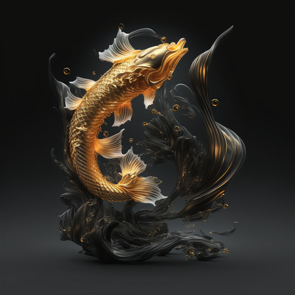 Midjourney prompt: A radiant and translucent glass sculpt...
