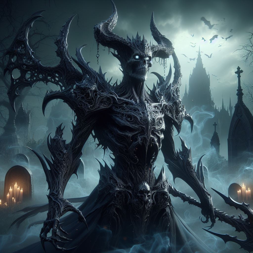 DALL·E prompt: Gravelord Azir: Capture the dark and ominous form ... - DALL·E