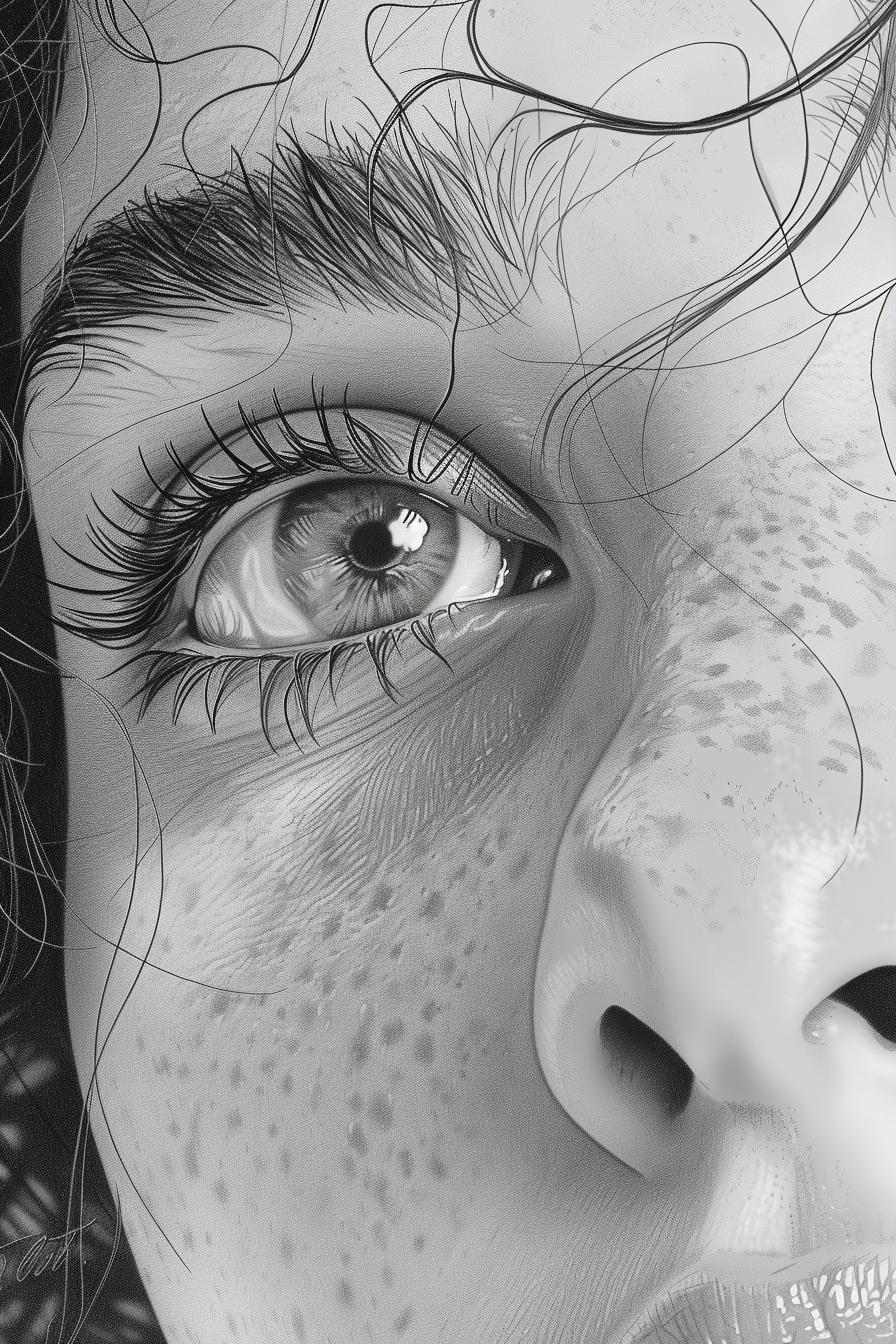 AI generated: Midjourney prompt: drawing of a woman, in the style of kieron gillen,... (Midjourney - Portraits)