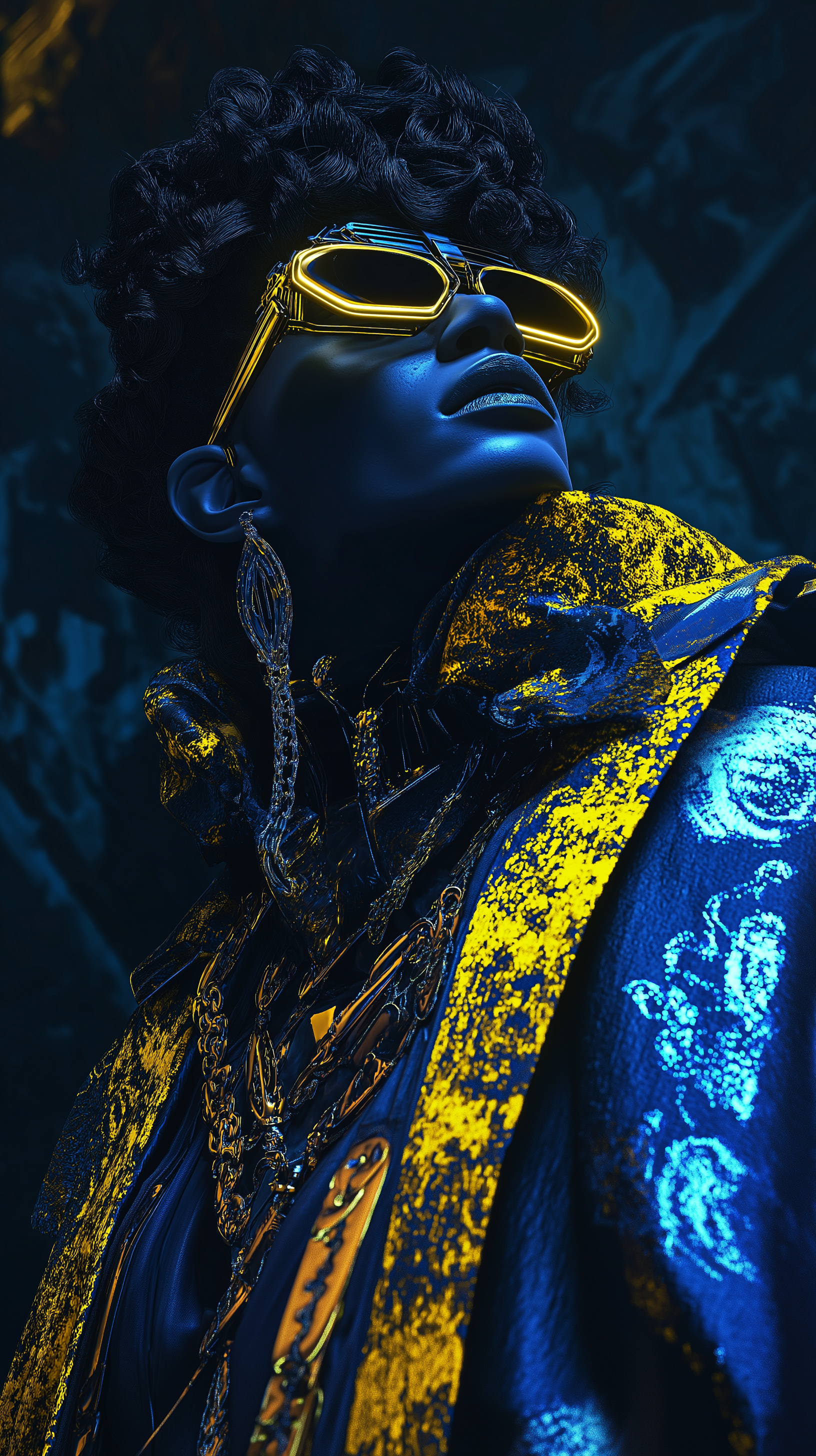 AI generated: Midjourney prompt: fashion photography, neo-baroque cyber style, roya... (Midjourney - Fashion)