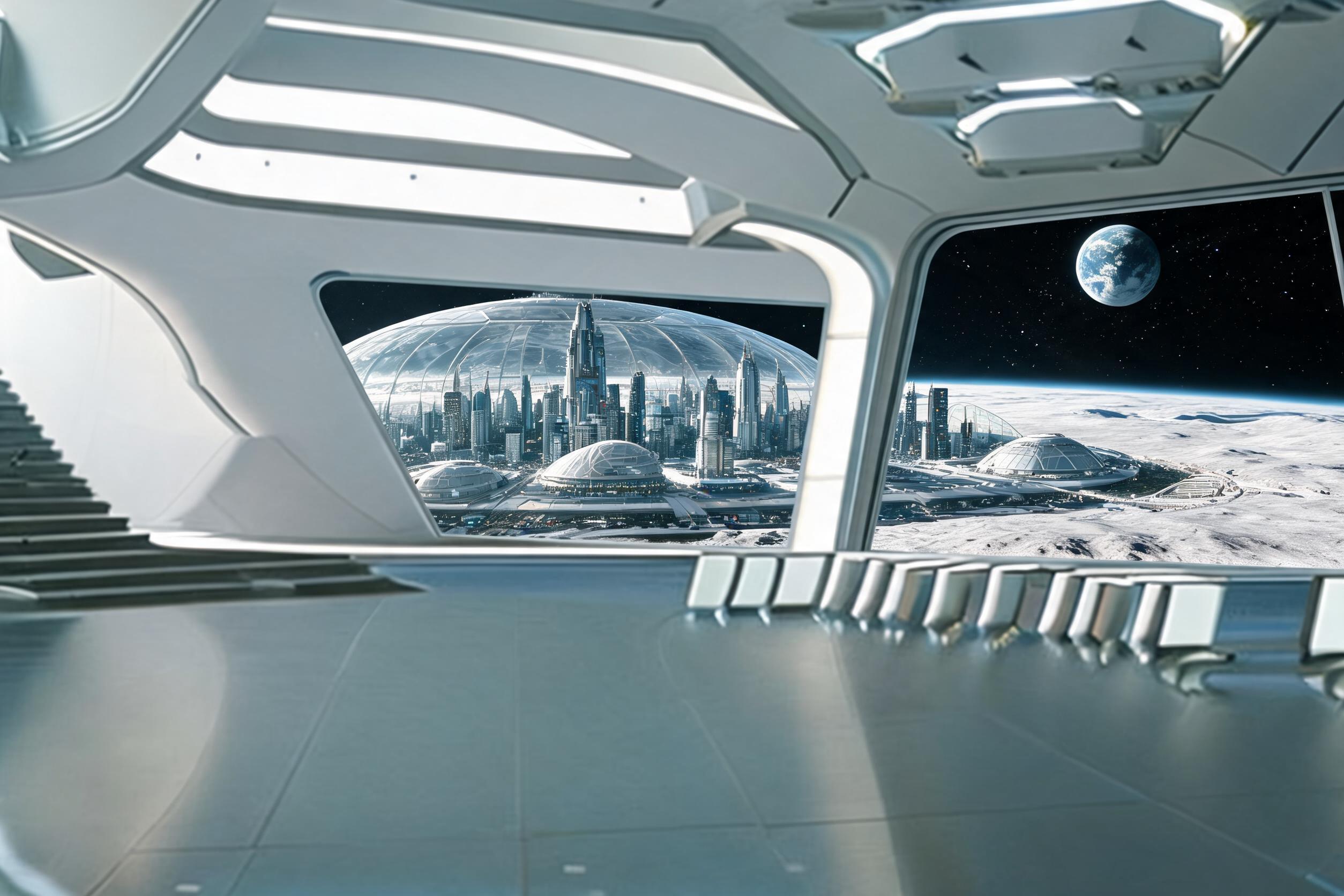 AI generated: Seedream 5 prompt: Create an image of a futuristic Enclosed Luna Cent... (Seedream 5 - Concept Art)