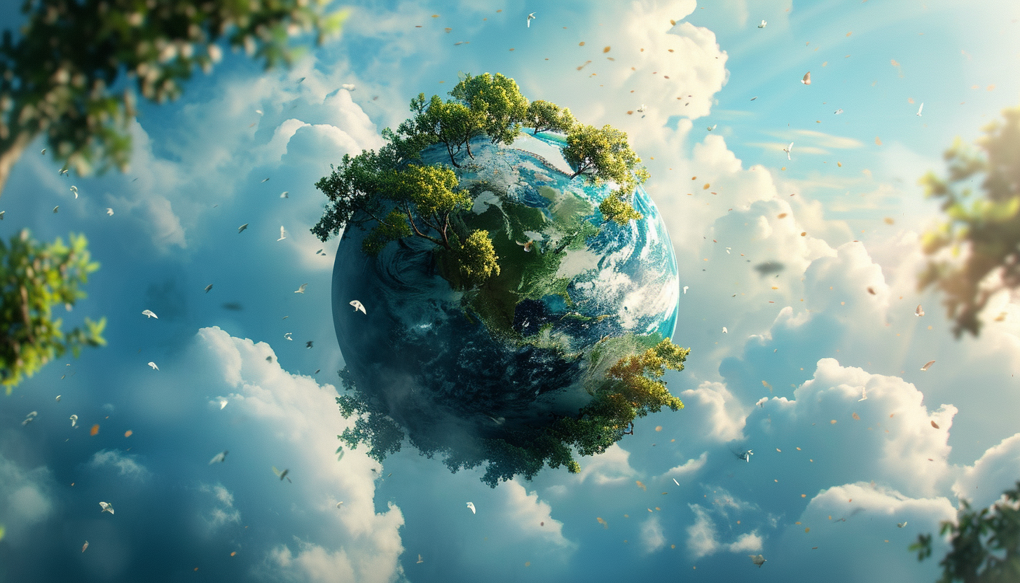 صورة مولدة بالذكاء الاصطناعي: Midjourney prompt: beautiful world logo --v 6.0 --ar 7:4 (نموذج Midjourney - Logo Icon Design)