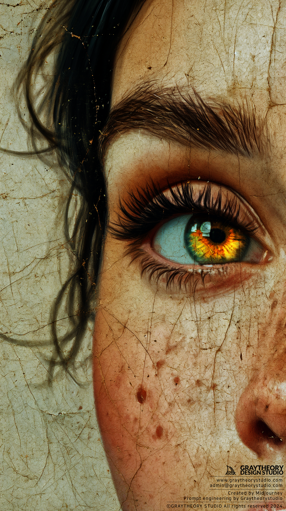 AI generated: Midjourney prompt: portrait, profound gaze, artistic, oil painting, g... (Midjourney - Portraits)