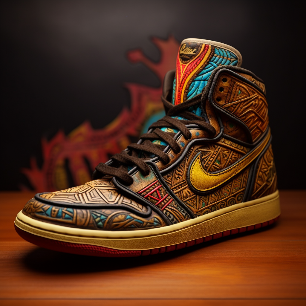 AI generated: Inca Sneakers (Midjourney - Fashion)