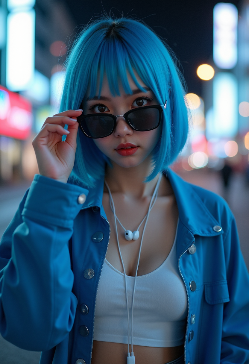 AI generated: FLUX prompt: close-up, photograph of, an Asian woman, with stra... (FLUX - Photography)