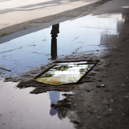 Openjourney prompt: A wedding photograph ripped in half a...