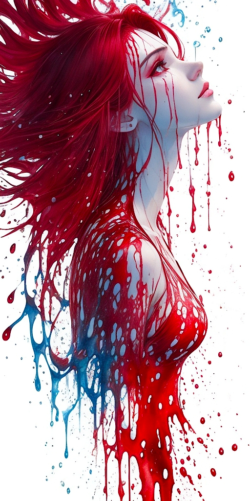 AI generated: Blood Queen (DreamShaper - Concept Art)