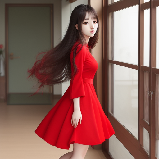 AI generated: DreamShaper prompt: cute 1500s korean girl, korea transitional red dre... (DreamShaper - Fashion)