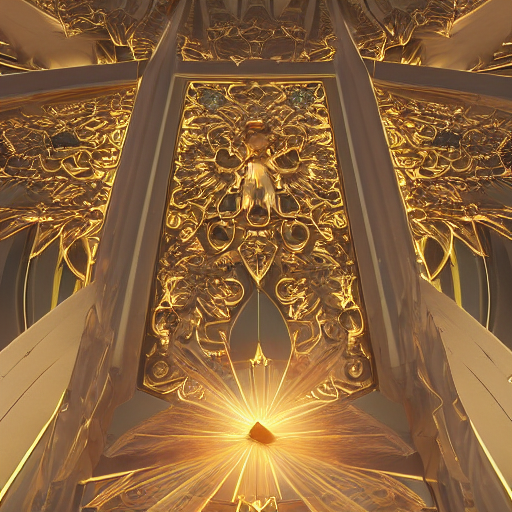 Stable Diffusion prompt: God open arms sorrounding of six...