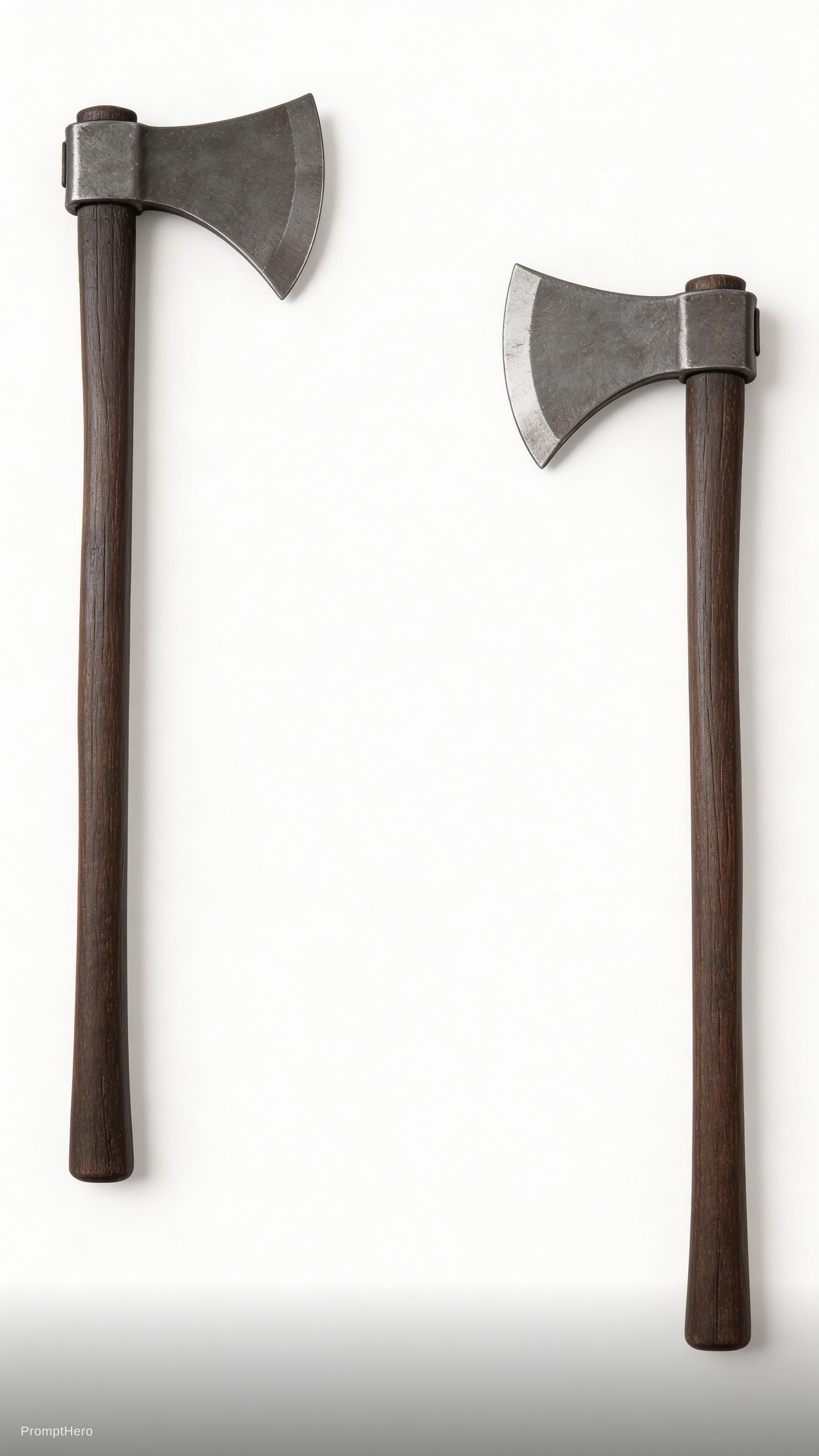 AI generated: Seedream 5 prompt: Executioner Axe two pieces separate white backgro (Seedream 5 - Concept Art)