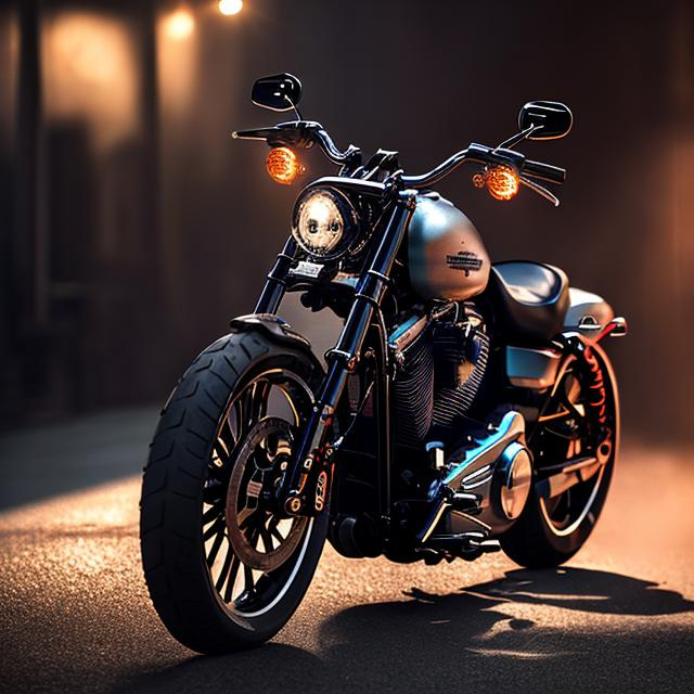 صورة مولدة بالذكاء الاصطناعي: Harley Davidson Breakout (نموذج Stable Diffusion - تصوير فوتوغرافي)