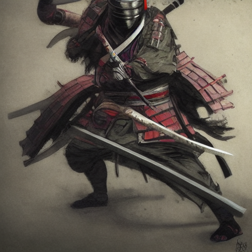 Stable Diffusion prompt: a masked divinity samurai in act...