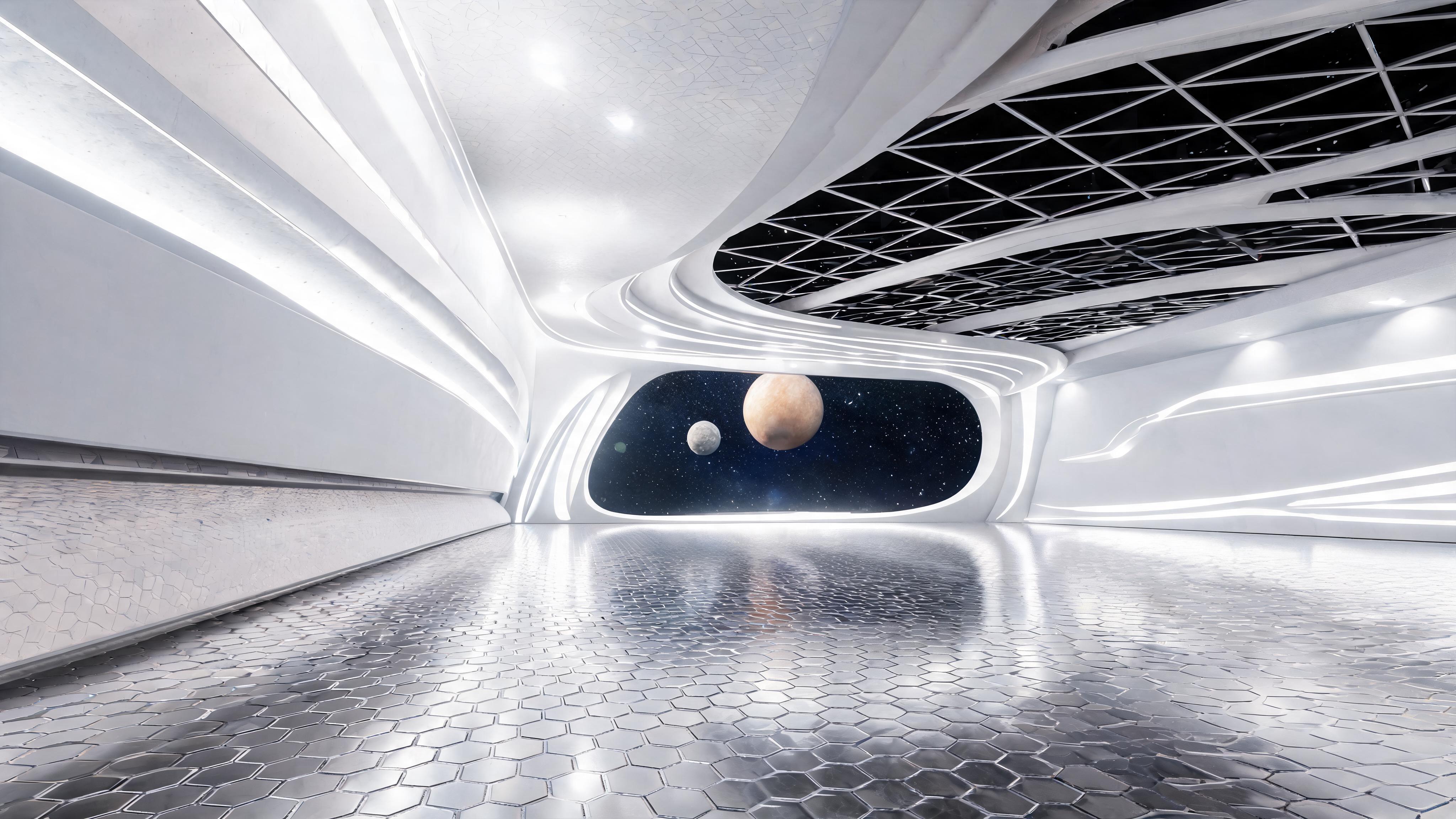 صورة مولدة بالذكاء الاصطناعي: Seedream 5 prompt: Create a cinematic scene for the inner design of a... (نموذج Seedream 5 - تصميم داخلي)
