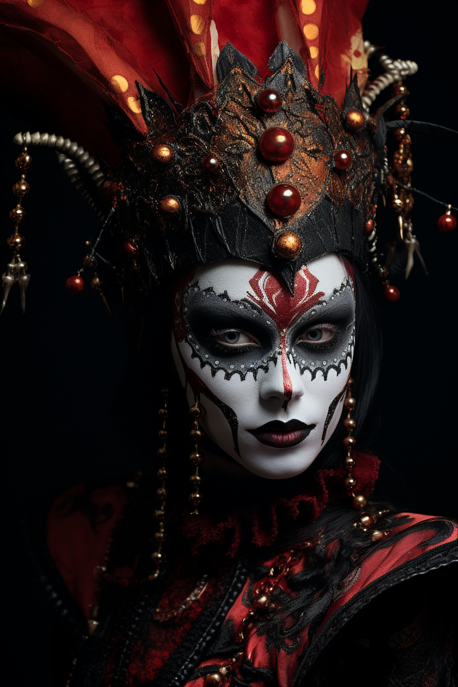AI generated: Female punk clown (Midjourney - Portraits)