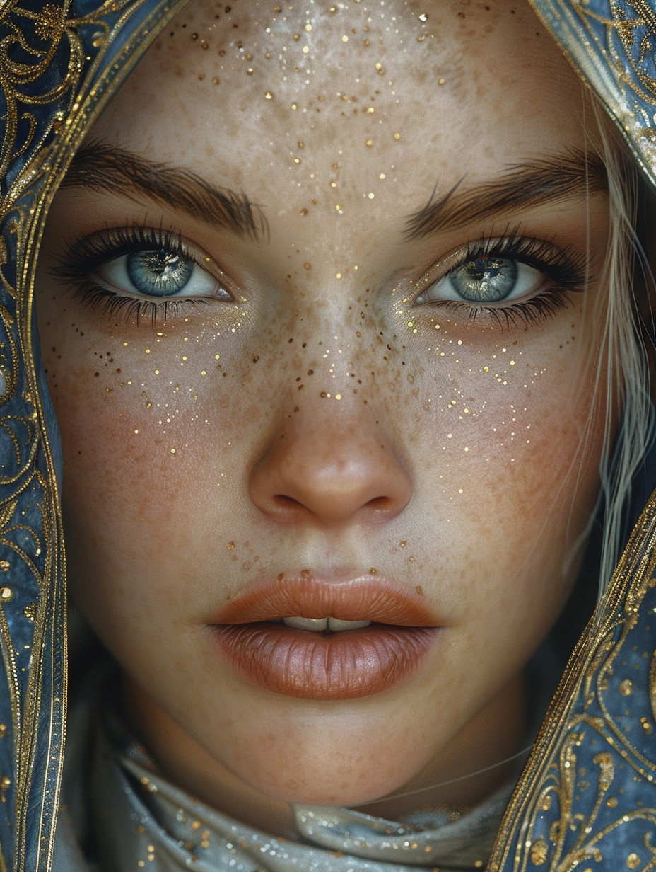 AI generated: Midjourney prompt: Close up mucha style female elf wearing intricate ... (Midjourney - Concept Art)