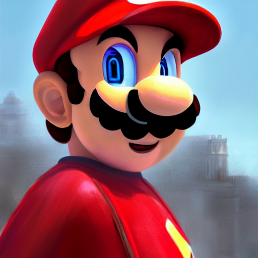 Solid Mario Stable Diffusion prompt: super mario, realistic, portrait...