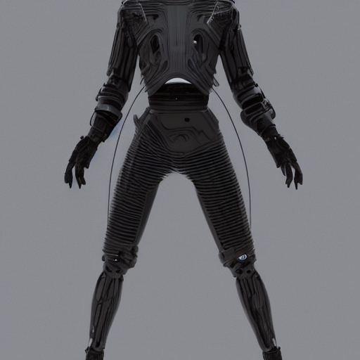 Stable Diffusion prompt: A humanoid made of sci fi metal ...