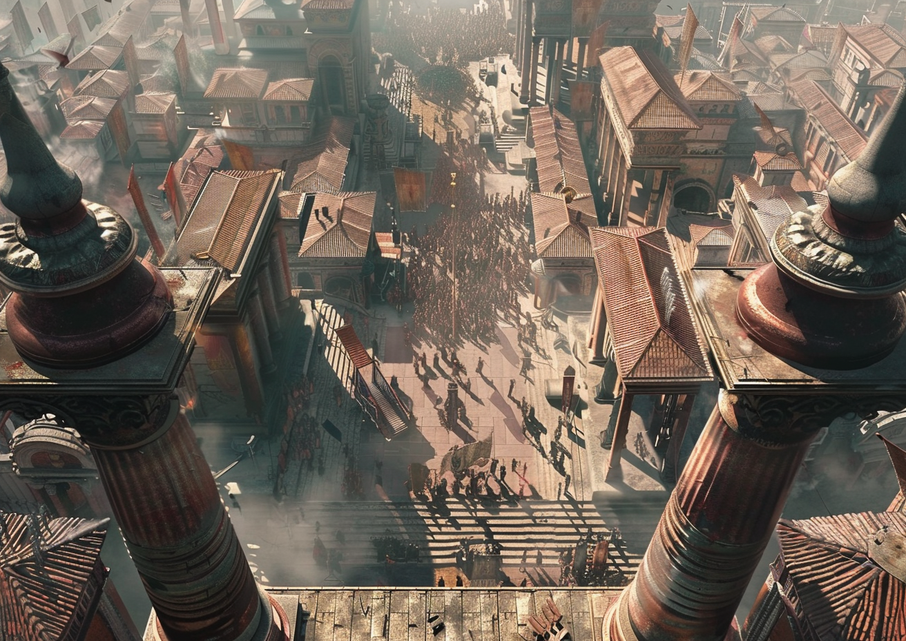 صورة مولدة بالذكاء الاصطناعي: Midjourney prompt: assassin's creed 4k pc release date, trailer and g... (نموذج Midjourney - عمارة وتصميم)