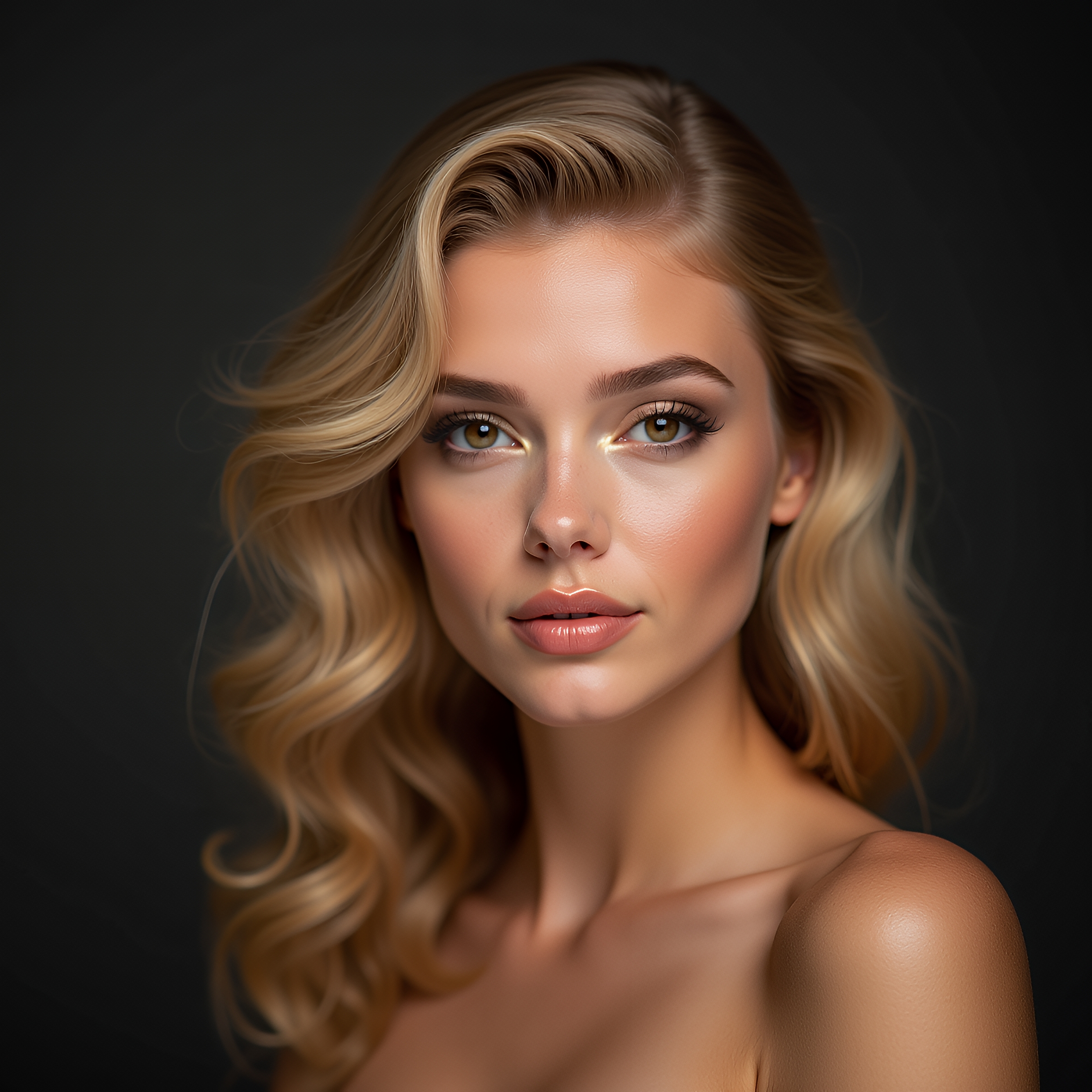 FLUX prompt: glamorous beauty portrait of a 21-year-old A...