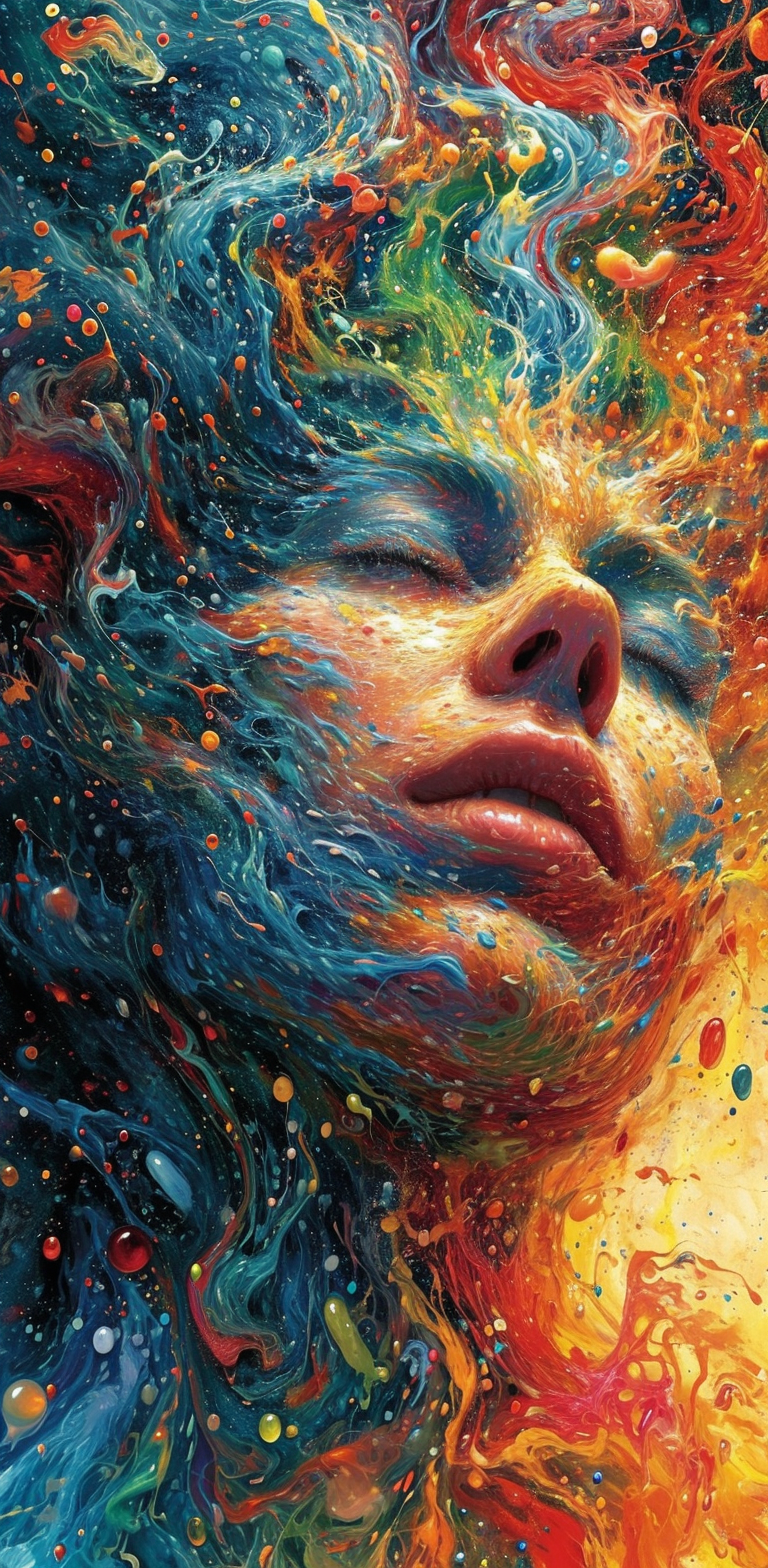 Midjourney prompt: a surreal picture with a woman's head in it, in th... - Midjourney