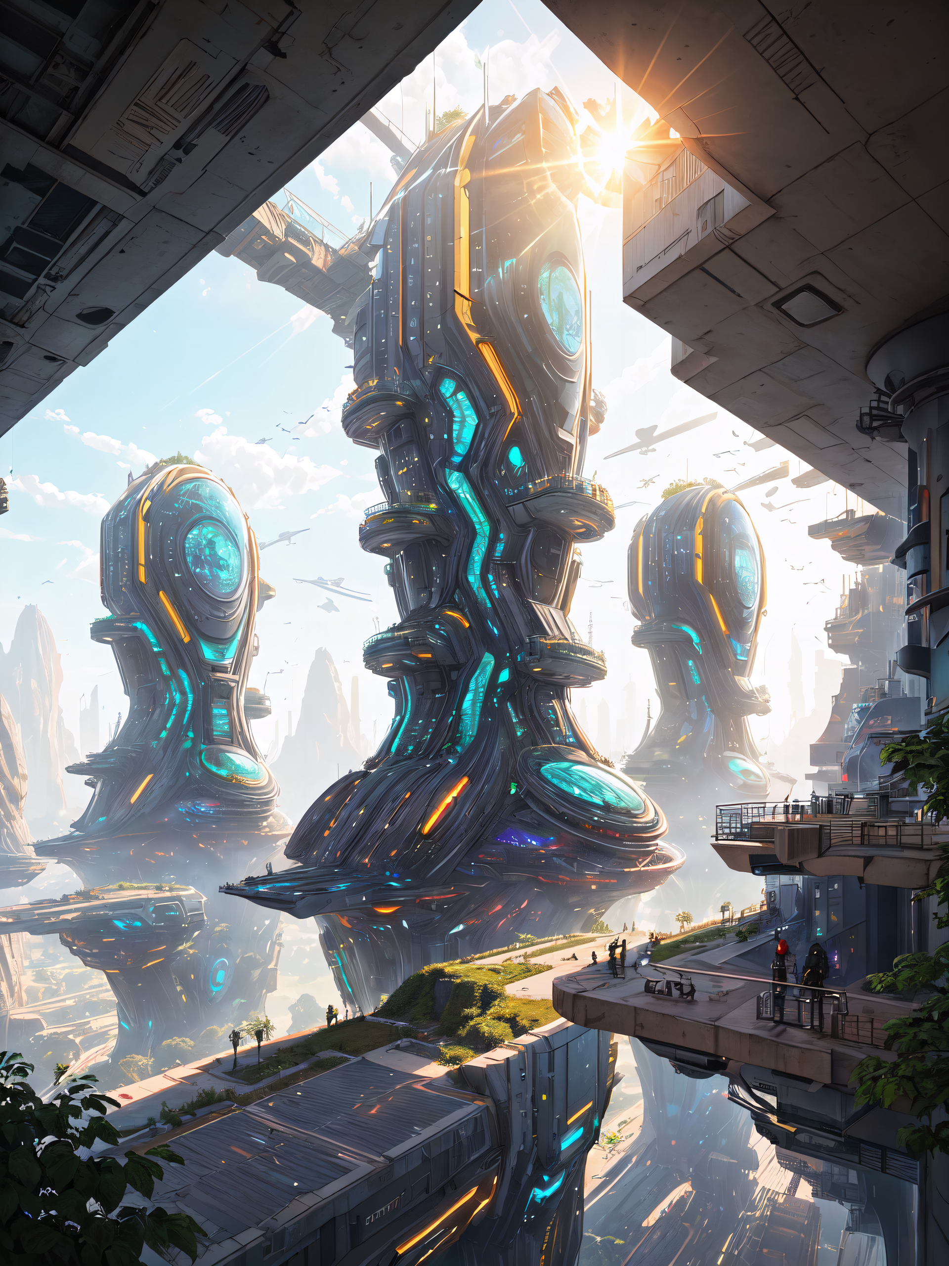 صورة مولدة بالذكاء الاصطناعي: ECO City v4 (نموذج UnstableInkDream - فن مفاهيمي)