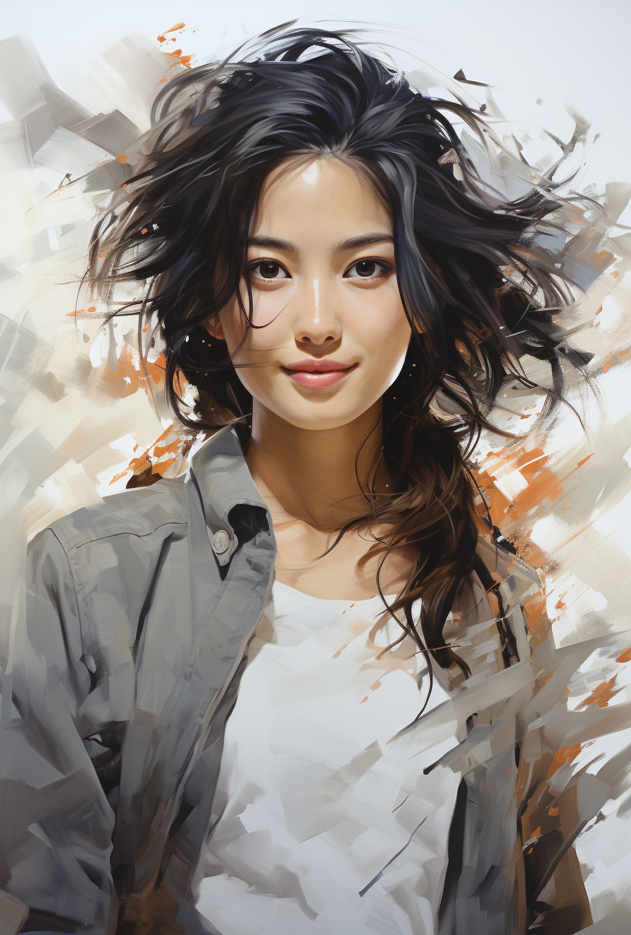 Midjourney prompt: an asian woman smiling smiling at the camera, in t... - Midjourney