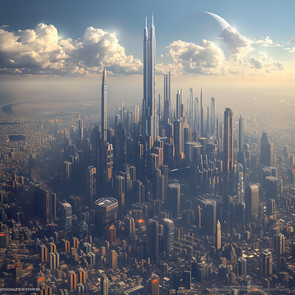 AI generated: Midjourney prompt: Incredible ultra detailed cityscape of future at ... (Midjourney - Landscapes)