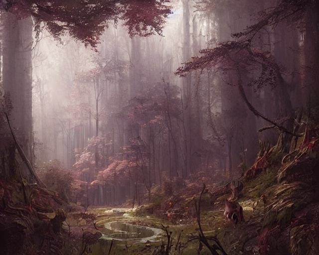 Stable Diffusion prompt: a magical forest that separates ...