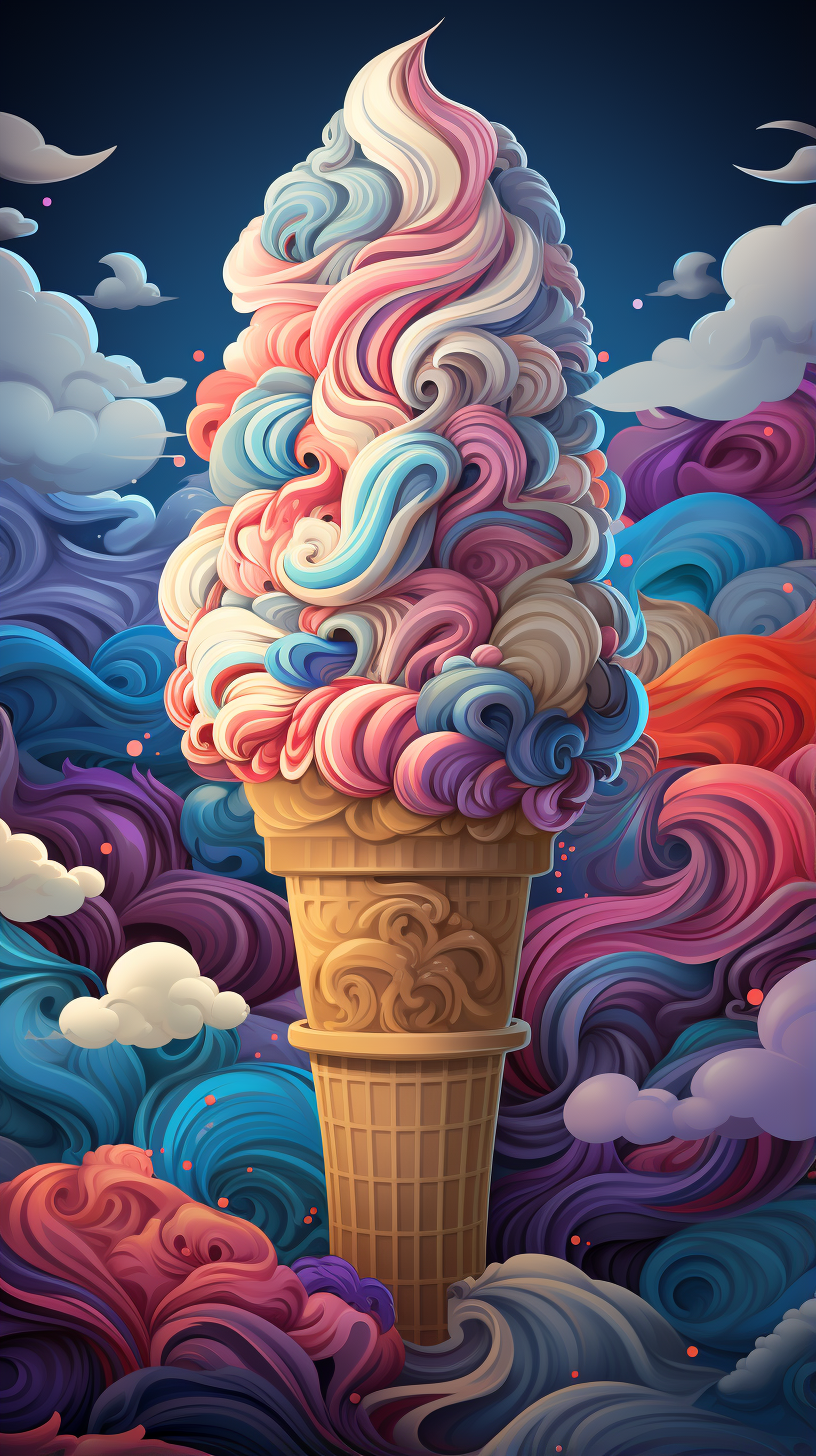 AI generated: Ice Cream Concept Art (Midjourney - Concept Art)