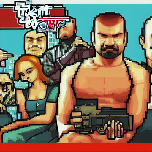 Stable Diffusion prompt: gta Game pixel art pixel art...
