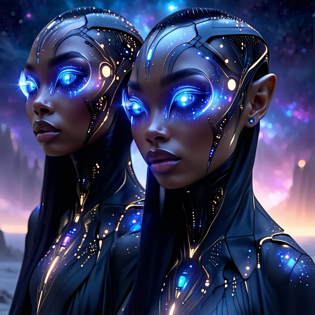 Otherworldly Humans Stable Diffusion prompt: Create a unique, flesh, organic...