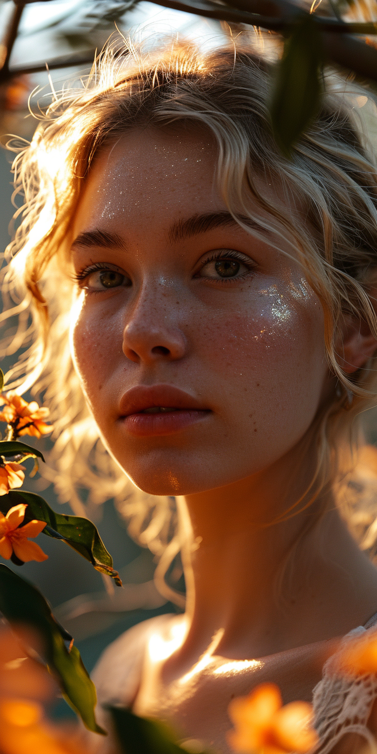 Midjourney prompt: a picture of a beautiful girl in a portrait, in th... - Midjourney
