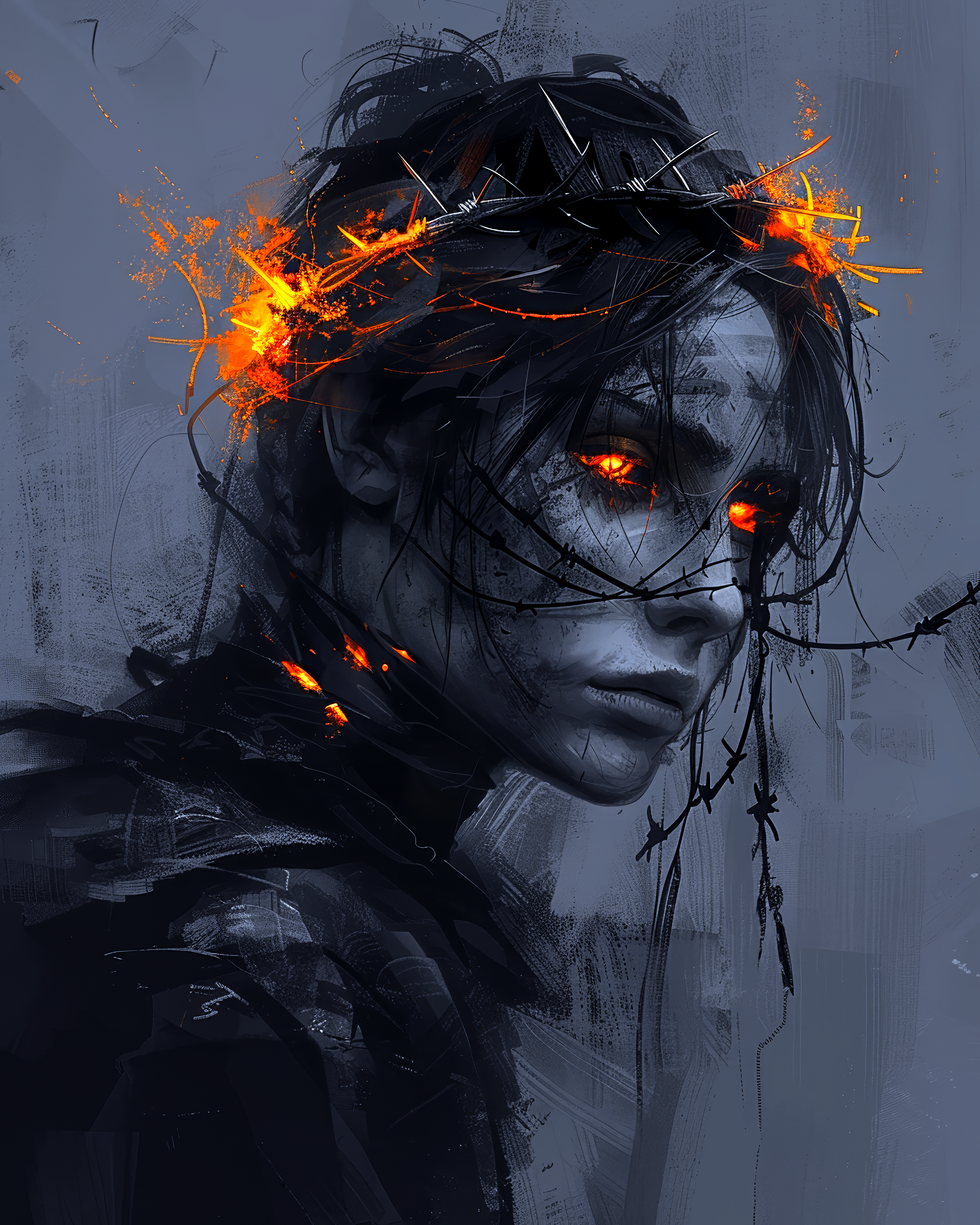 AI generated: Dark white and dark (Midjourney - Concept Art)