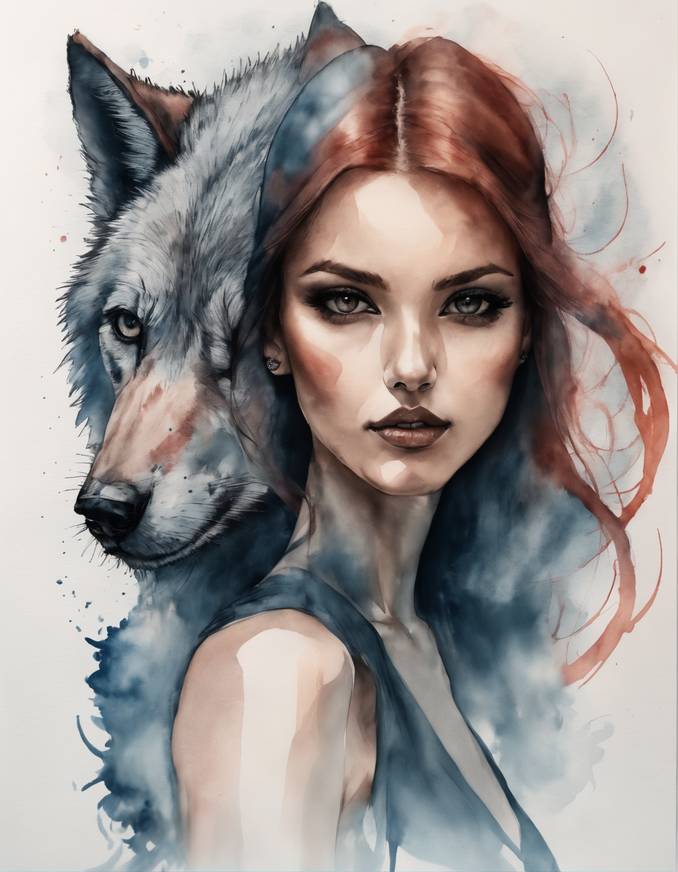AI generated: Wolf Spirit (DreamShaper - Portraits)
