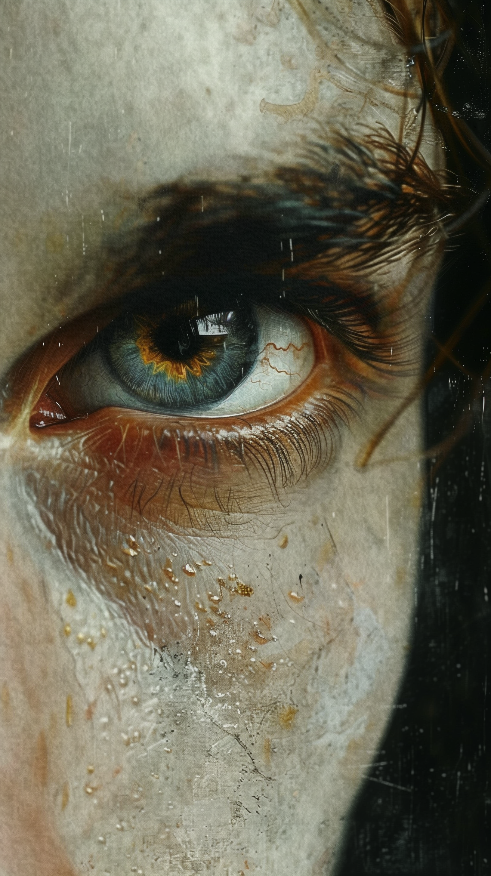 AI generated: Midjourney prompt: portrait, man, oil painting, grainy painting, empt... (Midjourney - Concept Art)