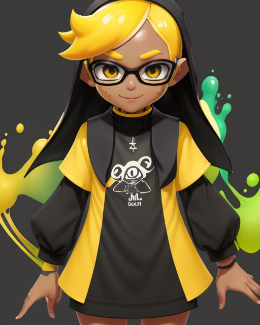DreamShaper prompt: splatoon, inkling, saturated colors,