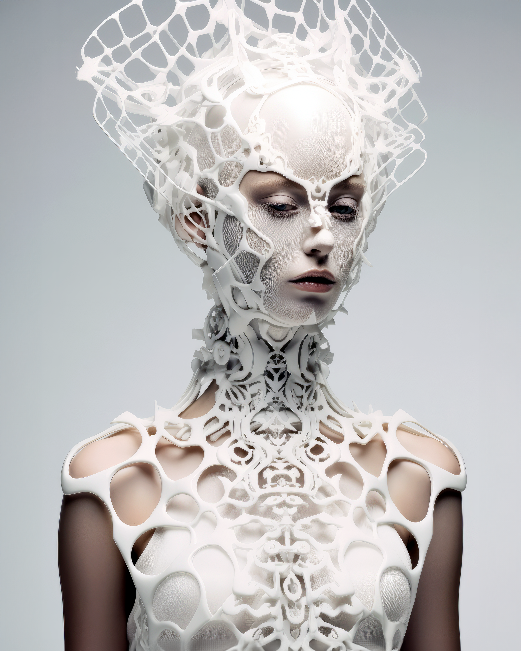 AI generated: Stylish robitc motifs (Midjourney - Fashion)