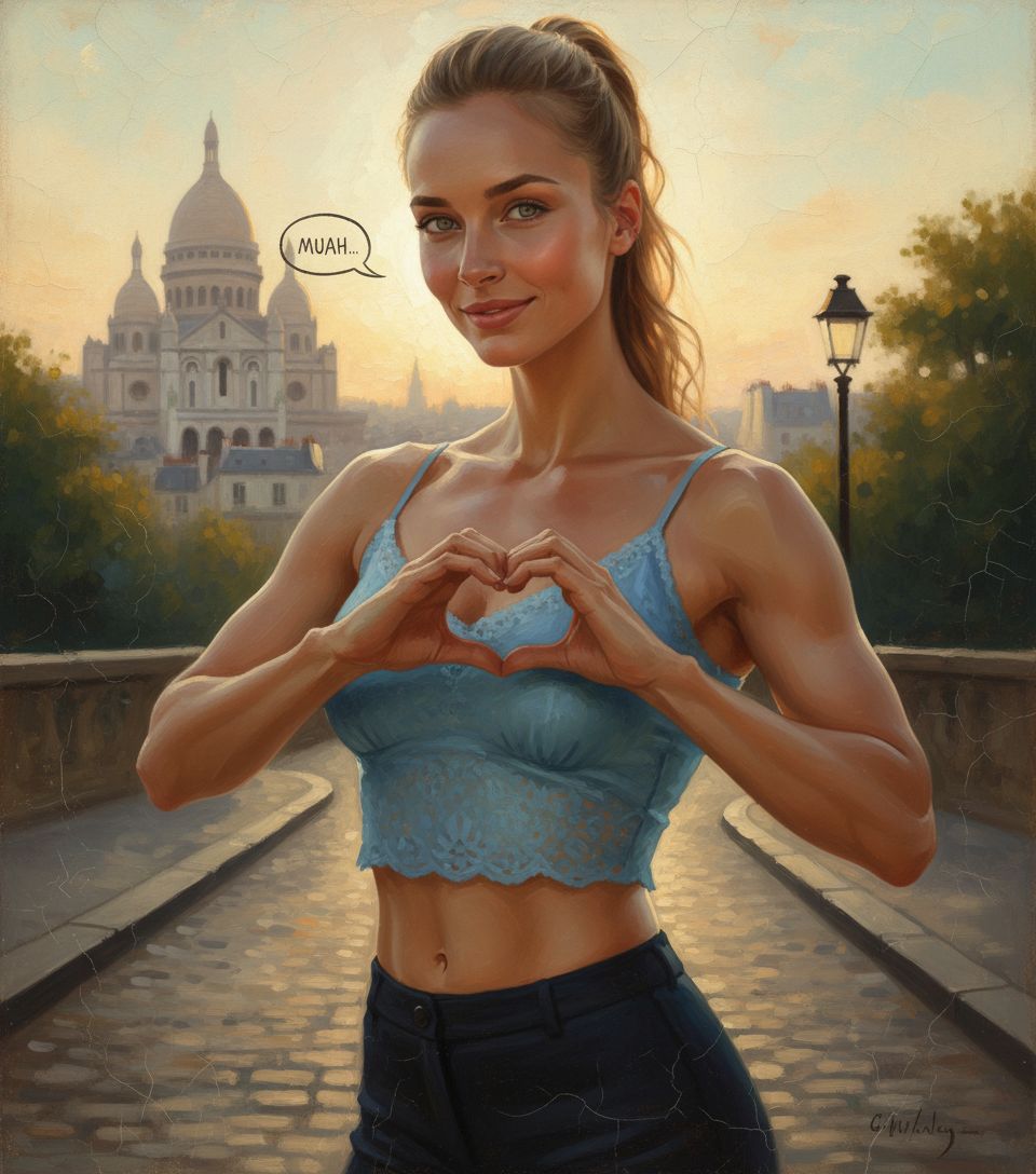 Nano Banana prompt: Neo-classical style painting, painted in Montmartr... - Nano Banana