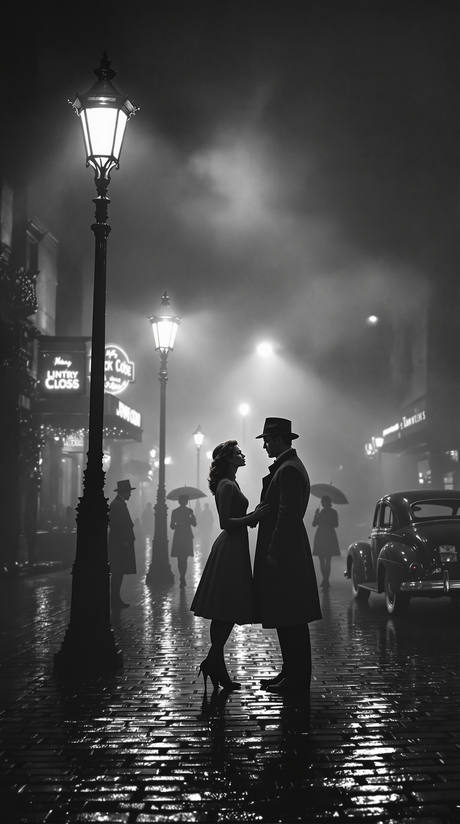 FLUX prompt: a cinematic black-and-white noir depiction of a vi... - FLUX